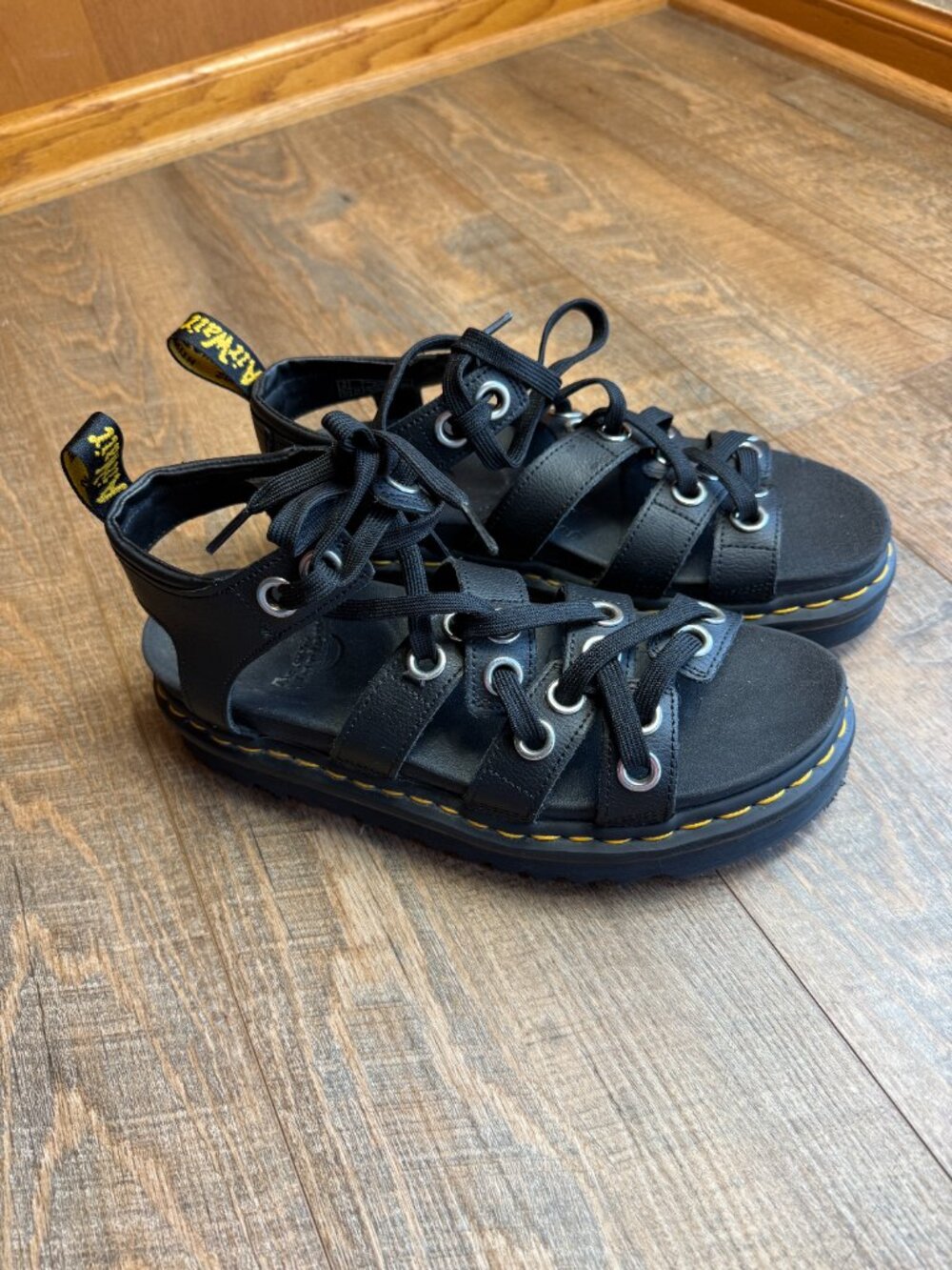 DR MARTENS Women's Blaire Hardware Leather Strap Sandals size US 10 - Picture 2 of 10